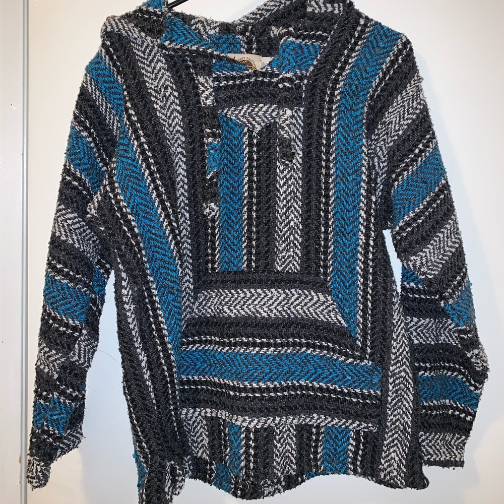 Baja sweater grey and blue
